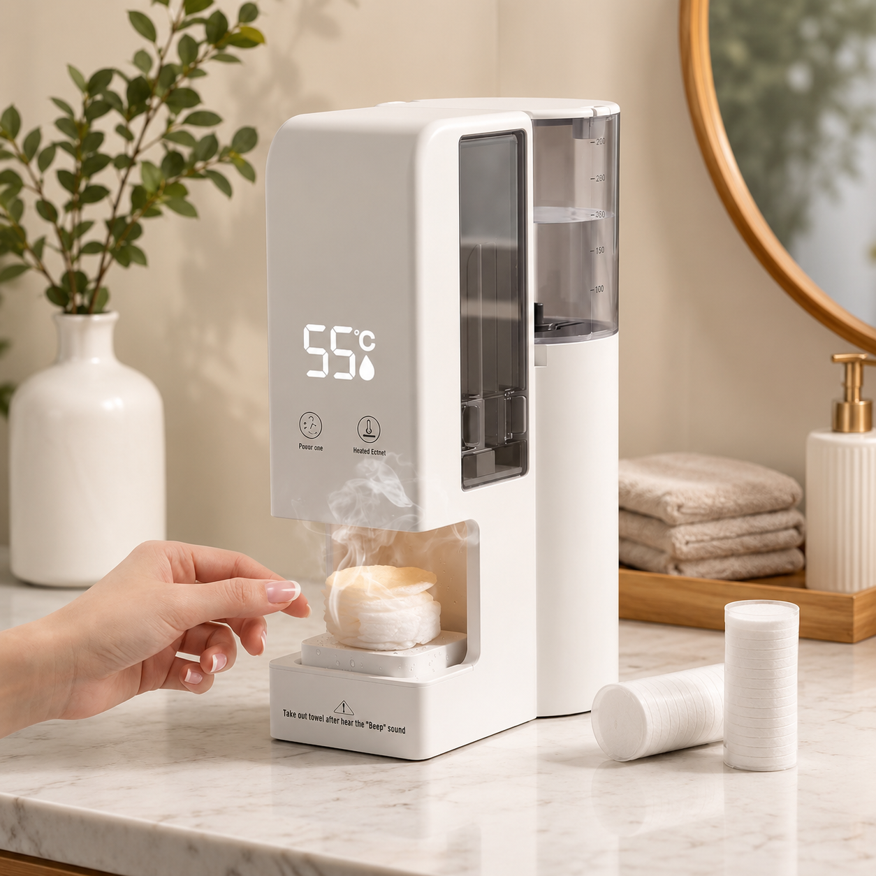 Face Towel Warmer dispenser